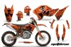 KTM C5 XCW 200/ 250 / 300 Dirt Bike Graphic Kit - 2011 Meltdown Orange