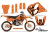 KTM C6 SX 2 Stroke Dirt Bike Graphic Kit - 1993-1997 Silver Star - Reloaded Orange