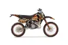 KTM C6 XC 2 Stroke Dirt Bike Graphic Kit - 1993-1997 Firestorm Black