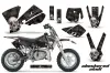KTM SX 50 Adventure Jr / Sr Dirt Bike Graphic Kit - 2002-2008 Checkered Skull Silver