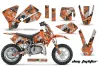KTM SX 50 Adventure Jr / Sr Dirt Bike Graphic Kit - 2002-2008 Dog Fighter Orange