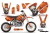 KTM SX 65 Dirt Bike Graphic Kit - 2002-2008 Bone Collector Orange