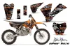 KTM SX 85 Dirt Bike Graphic Kit - 2004-2005 Silver Star - Silverhaze Orange