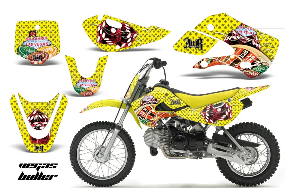Suzuki DRZ 110 Dirt Bike Custom Graphic Kit - All Years