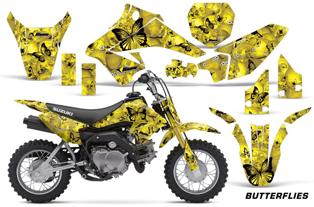 Suzuki DRZ 70 Dirt Bike Graphic Kit - 2008-2016 Butterfly Yellow
