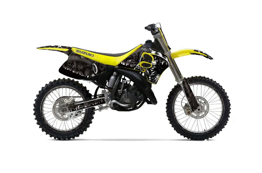 Suzuki RM 125 Dirt Bike Graphic Kit - 1993-1995 Reaper Black