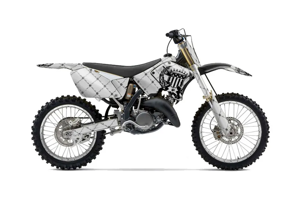 Suzuki RM 125 Dirt Bike Graphic Kit - 2001-2009 Silver Star - Reloaded Silver