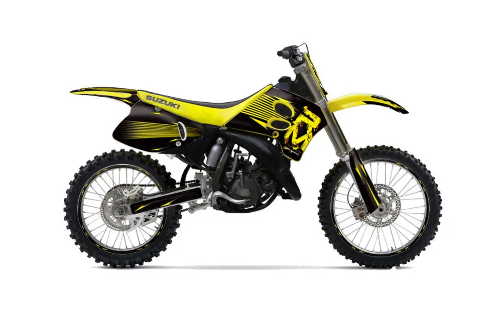 Suzuki RM 250 Dirt Bike Graphic Kit - 1993-1995 Factory Yellow