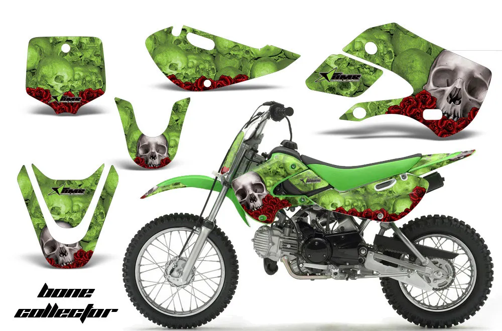 Suzuki RM 65 Dirt Bike Graphic Kit - All Years Bone Collector Green