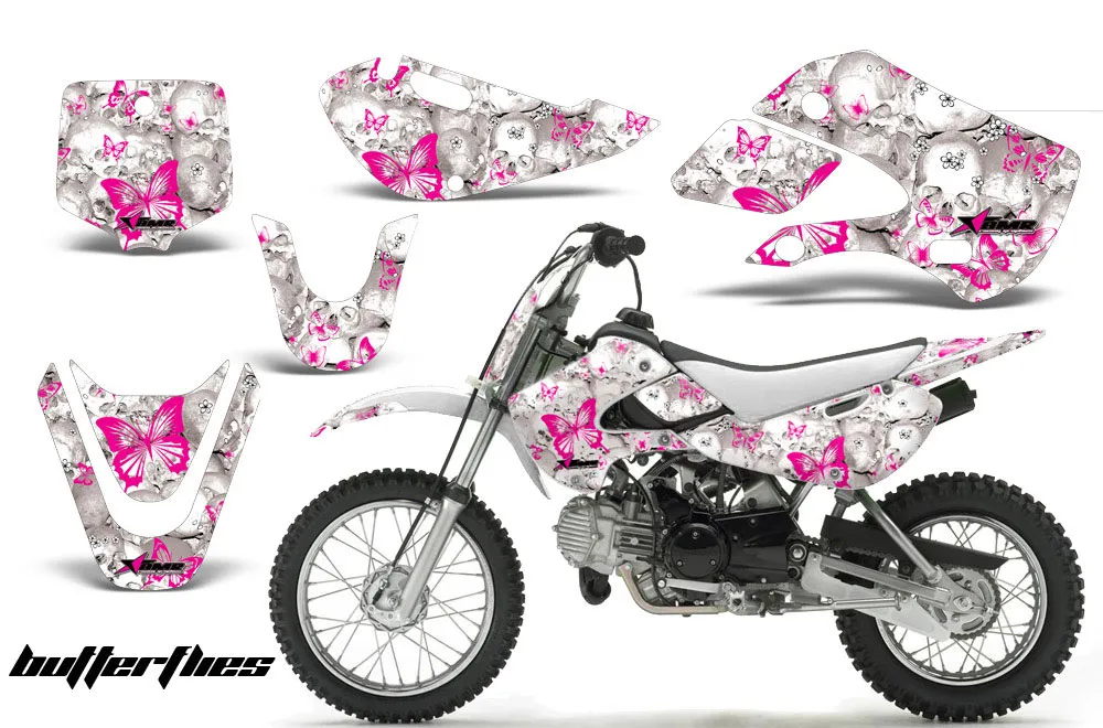 Suzuki RM 65 Dirt Bike Graphic Kit - All Years Butterfly White
