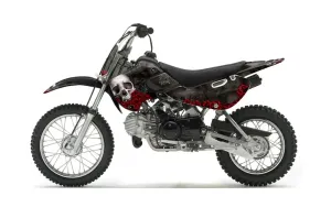 Suzuki DRZ 110 Dirt Bike Graphic Kit - All Years Bone Collector Black