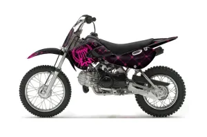 Suzuki DRZ 110 Dirt Bike Graphic Kit - All Years Silver Star - Reloaded Pink