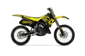 Suzuki RM 125 Dirt Bike Graphic Kit - 1993-1995 Factory Yellow