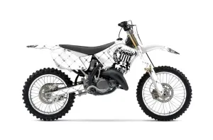Suzuki RM 125 Dirt Bike Graphic Kit - 2001-2009 Silver Star - Reloaded White
