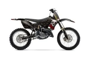 Suzuki RM 250 Dirt Bike Graphic Kit - 2001-2009 Bone Collector Black