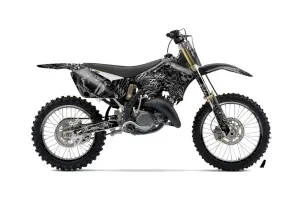 Suzuki RM 250 Dirt Bike Graphic Kit - 2001-2009 Skulls and Hammers Silver