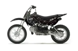 Suzuki RM 65 Dirt Bike Graphic Kit - All Years Silver Star - Reloaded Black