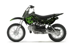 Suzuki RM 65 Dirt Bike Graphic Kit - All Years Silver Star - Reloaded Green