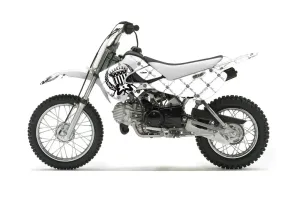 Suzuki RM 65 Dirt Bike Graphic Kit - All Years Silver Star - Reloaded White