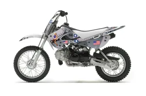 Suzuki RM 65 Dirt Bike Graphic Kit - All Years T Bomber Silver