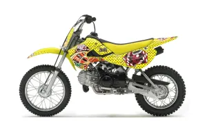 Suzuki RM 65 Dirt Bike Graphic Kit - All Years Vegas Baller Yellow