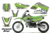 Suzuki DRZ 110 Dirt Bike Graphic Kit - All Years Diamond Flames Silver