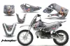 Suzuki DRZ 110 Dirt Bike Graphic Kit - All Years T Bomber Silver