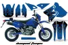 Suzuki DRZ 400 S Metal Tank Dirt Bike Graphic Kit - 2000-2023 Diamond Flames Blue