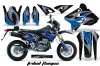 Suzuki DRZ 400 S Metal Tank Dirt Bike Graphic Kit - 2000-2023 Tribal Flames Blue