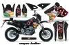 Suzuki DRZ 400 S Metal Tank Dirt Bike Graphic Kit - 2000-2023 Vegas Baller Black
