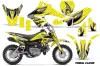 Suzuki DRZ 70 Dirt Bike Graphic Kit - 2008-2016 Tribal Flame Yellow