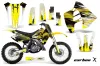 Suzuki RM 125 Dirt Bike Graphic Kit - 1992 Carbon X Yellow