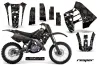 Suzuki RM 125 Dirt Bike Graphic Kit - 1992 Reaper Black