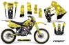 Suzuki RM 125 Dirt Bike Graphic Kit - 1992 Reaper Yellow