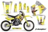Suzuki RM 125 Dirt Bike Graphic Kit - 1992 T Bomber Yellow