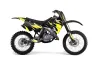 Suzuki RM 125 Dirt Bike Graphic Kit - 1992 Tribal Flames Yellow