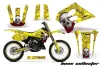 Suzuki RM 125 Dirt Bike Graphic Kit - 1993-1995 Bone Collector Yellow