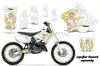 Suzuki RM 125 Dirt Bike Graphic Kit - 2001-2009 Motorhead Mandy White