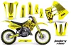 Suzuki RM 250 Dirt Bike Graphic Kit - 1989-1992 Factory Race Yellow
