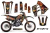 Suzuki RM 250 Dirt Bike Graphic Kit - 1989-1992 Firestorm Black