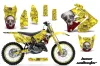 Suzuki RM 250 Dirt Bike Graphic Kit - 2001-2009 Bone Collector Yellow