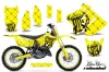 Suzuki RM 250 Dirt Bike Graphic Kit - 2001-2009 Silver Star - Reloaded Yellow