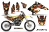 Suzuki RMZ 250 Dirt Bike Graphic Kit - 2004-2006 Firestorm Black