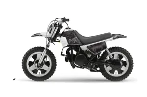 Yamaha PW80 Dirt Bike Graphic Kit - 1996-2006 Skulls and Hammers SIlver
