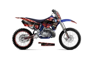 Yamaha YZ125 2 Stroke Dirt Bike Graphic Kit - 1996-2001 Mad Hatter Red