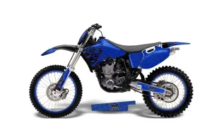 Yamaha YZ250 4 Stroke Dirt Bike Graphic Kit - 1998-2002 Diamond Flames Blue
