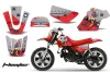 Yamaha PW50 Dirt Bike Graphic Kit - 1990-2022 T Bomber Red