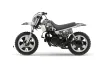 Yamaha PW80 Dirt Bike Graphic Kit - 1996-2006 Checkered Skull Silver