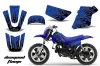 Yamaha PW80 Dirt Bike Graphic Kit - 1996-2006 Diamond Flames Blue