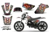 Yamaha PW80 Dirt Bike Graphic Kit - 1996-2006 Ed Hardy - Pirates White